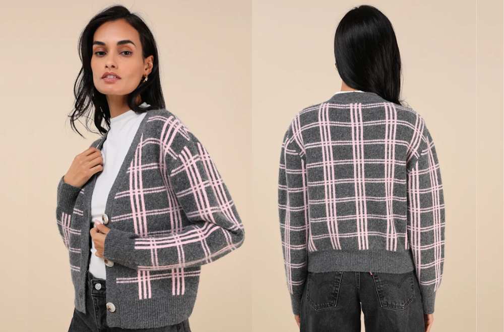 ideal-crush-charcoal-grey-and-pink-plaid-cardigan