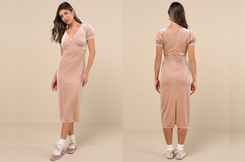 idyllic-poise-blush-pink-velvet-puff-sleeve-lace-midi-dress